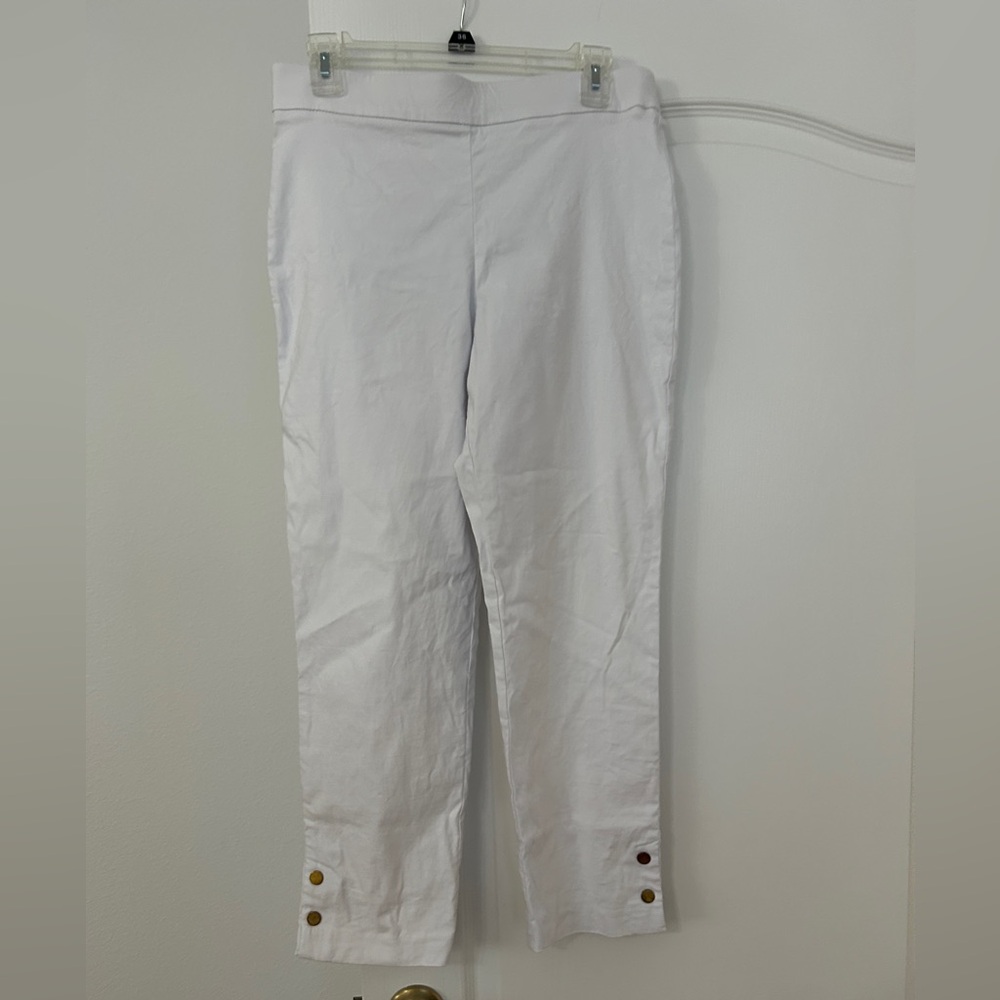 Counterparts White Women's Chinos with Button Accents
